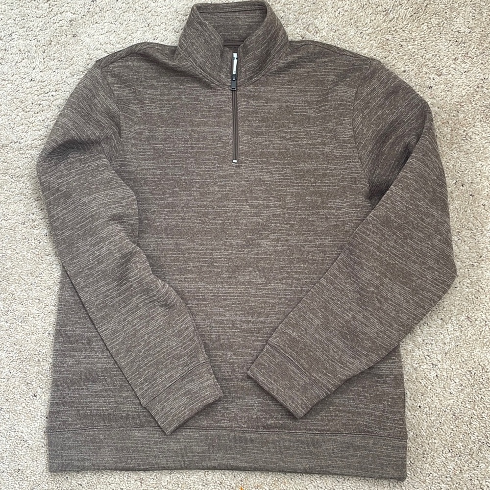 Brown fleece quarter zip